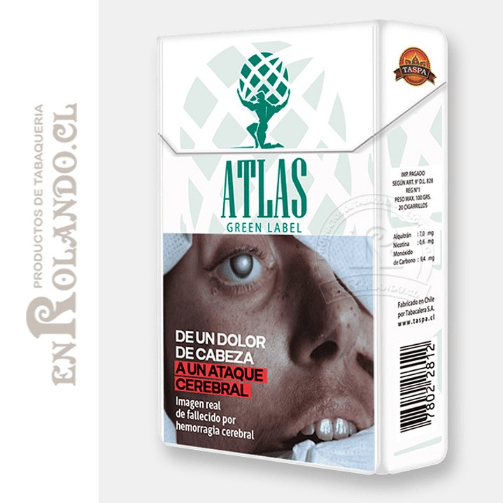 Cigarrillos Atlas Green Label King Size - 20 Uds ($2.736 x Mayor) 1