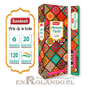 Incienso Sandesh - Almizcle Hindu ($1.690 x Mayor) 120 varas