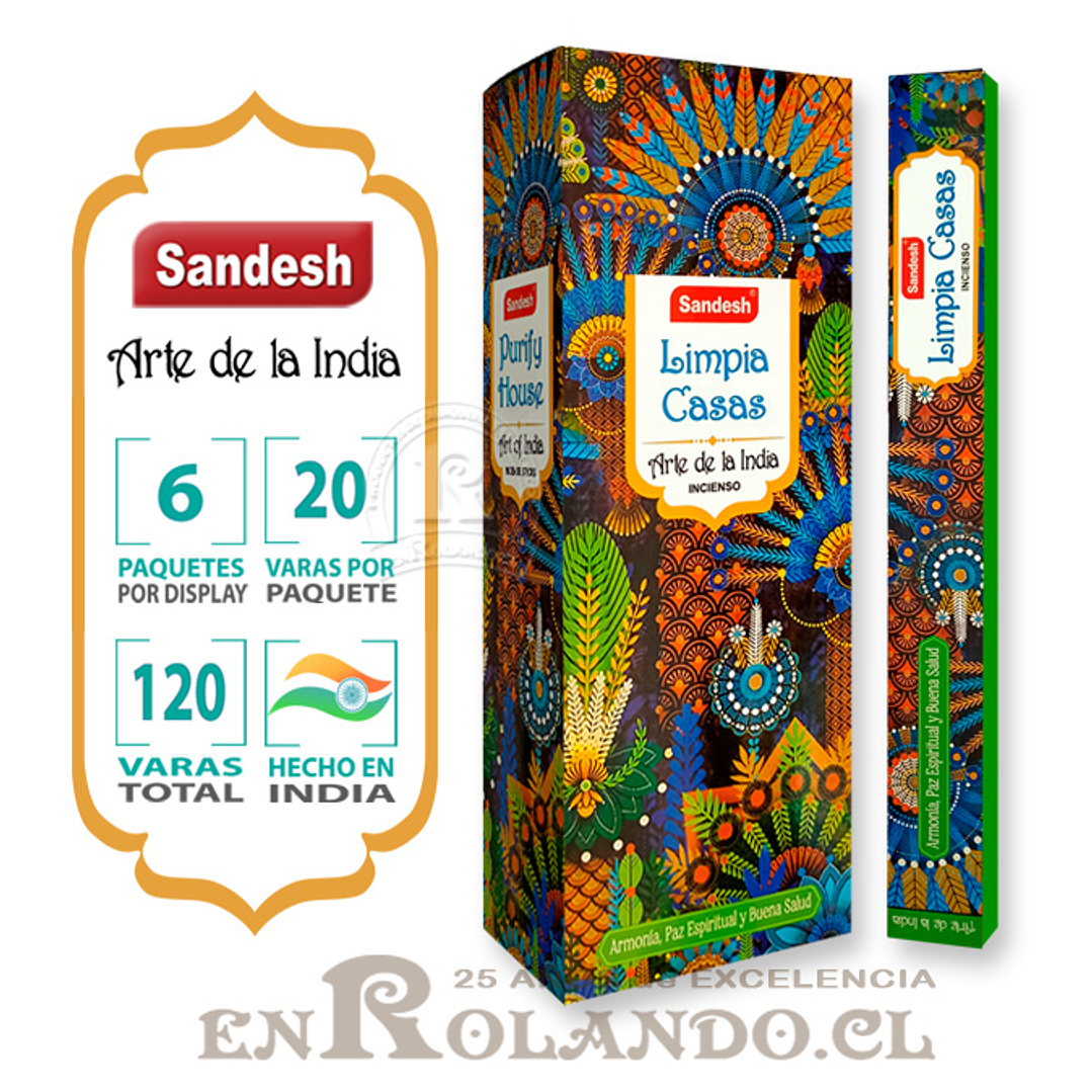 Incienso Sandesh - Limpia Casas ($1.690 x Mayor) 120 varas 1