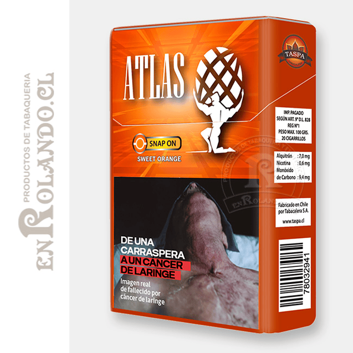 Cigarrillos Atlas Snap on Sweet Orange King Size - 20 Uds ($3.208 x Mayor)   1
