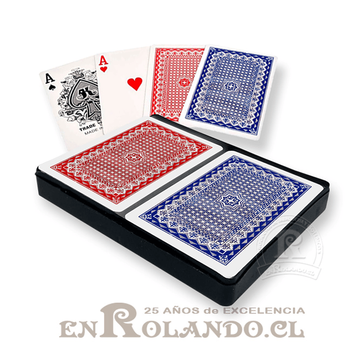 Cartas de Naipe Plastificado ($1.490 x Mayor) 2 Barajas 3