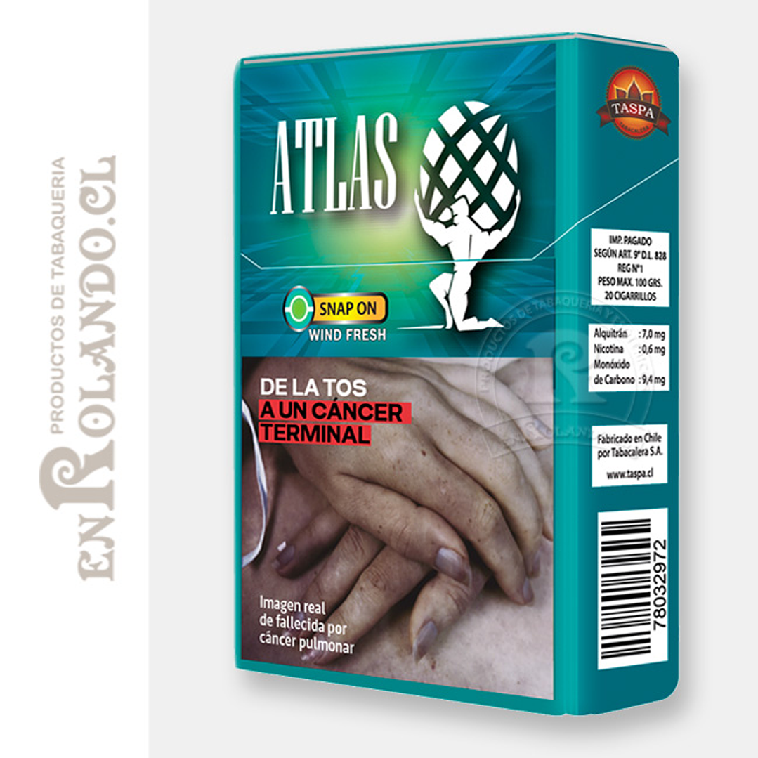 Cigarrillos Atlas Snap on Wind Fresh King Size - 20 Uds ($3.208 x Mayor)  1