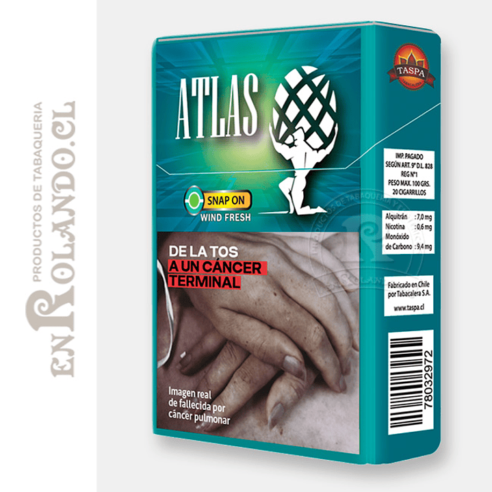 Cigarrillos Atlas Snap on Wind Fresh King Size - 20 Uds ($3.208 x Mayor)  1