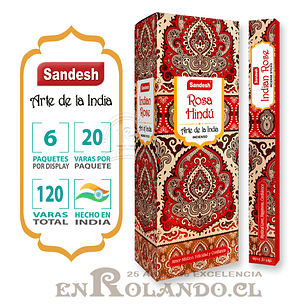 Incienso Sandesh - Rosa Hindú ($1.690 x Mayor) 120 varas