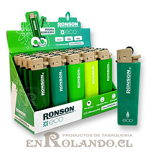 Encendedor Ronson Colourlite Eco Recargable ($3.990 x Mayor) 20 uds - Display