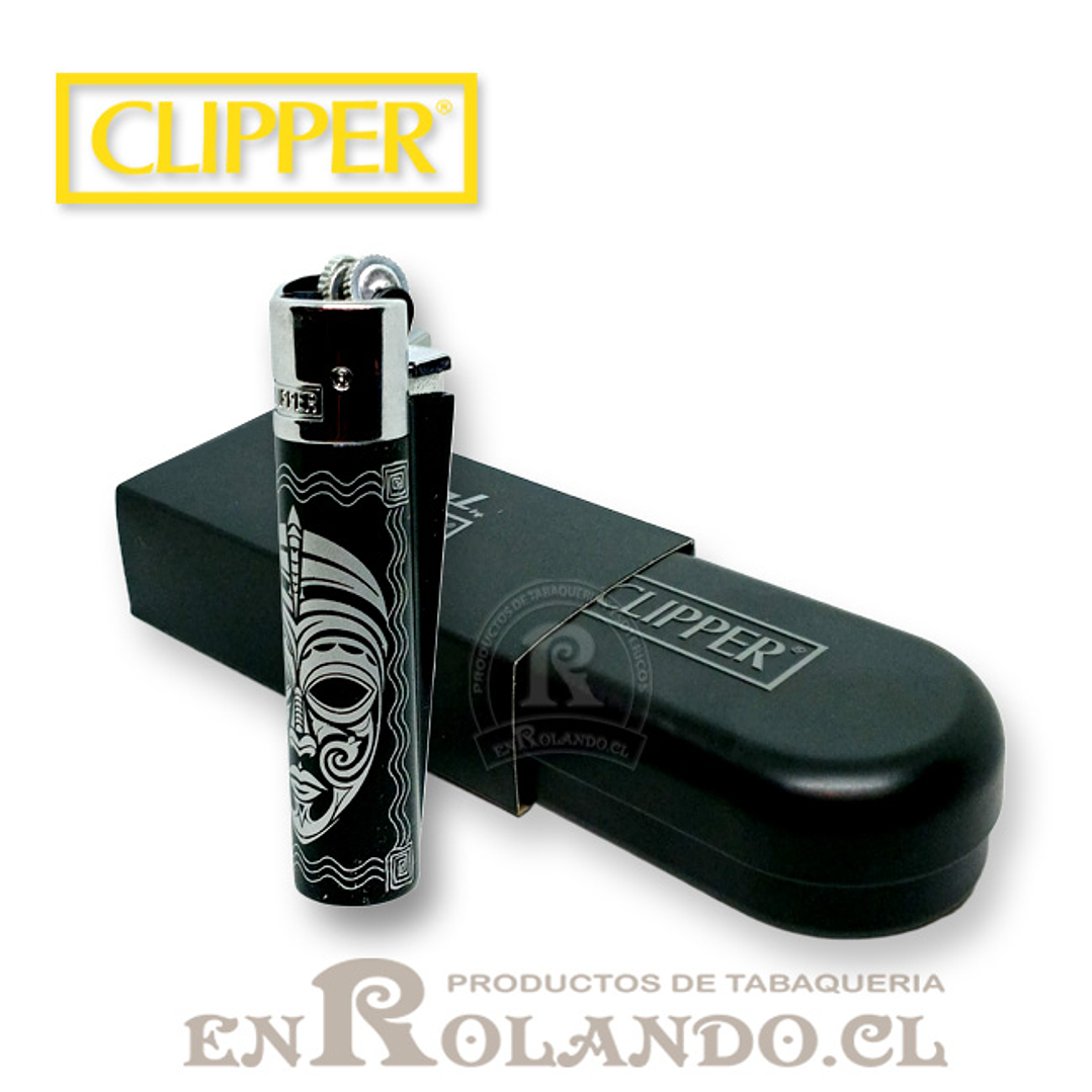 Encendedor Clipper Metalico Totems 4