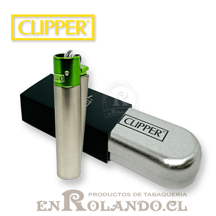 Encendedor Clipper Metalico Pistachio 2
