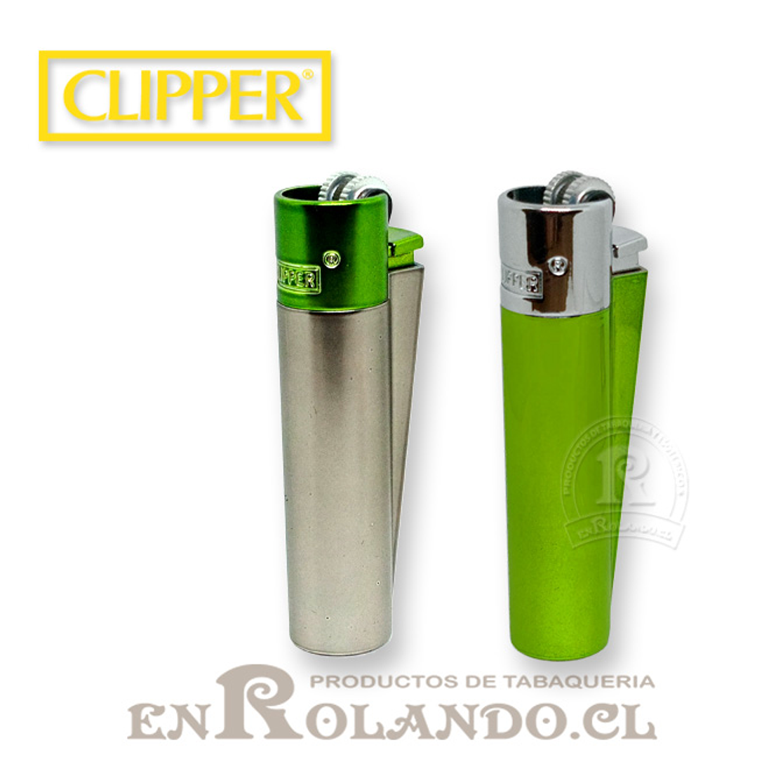 Encendedor Clipper Metalico Pistachio 4
