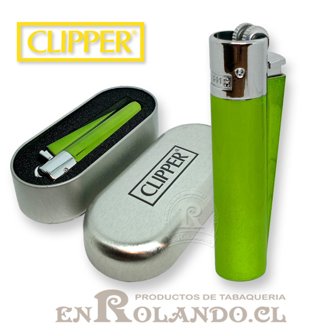 Encendedor Clipper Metalico Pistachio 1