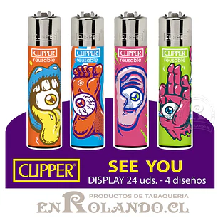 Encendedor Clipper Colección See You - 24 Uds. Display