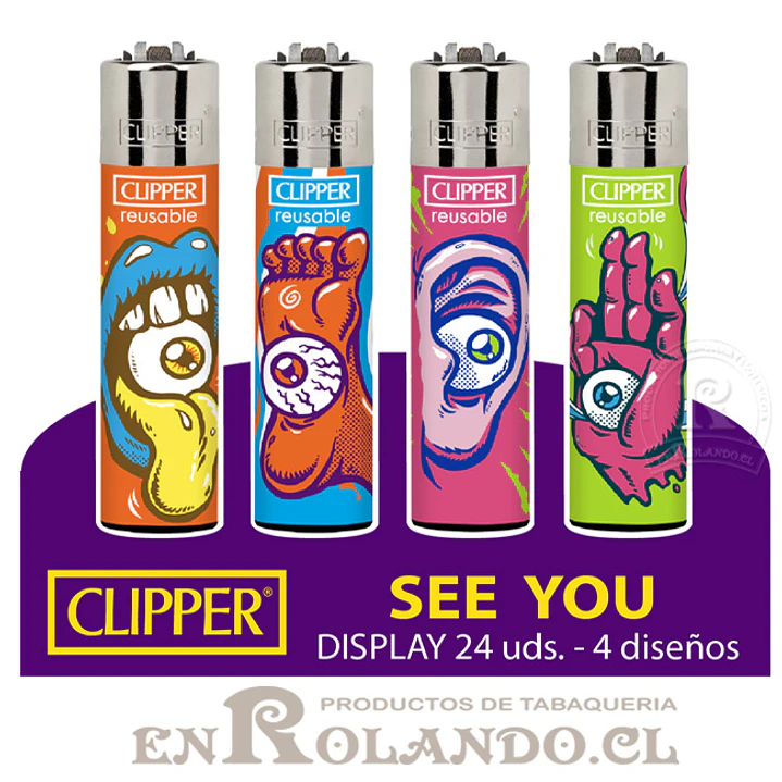 Encendedor Clipper Colección See You - 24 Uds. Display 1