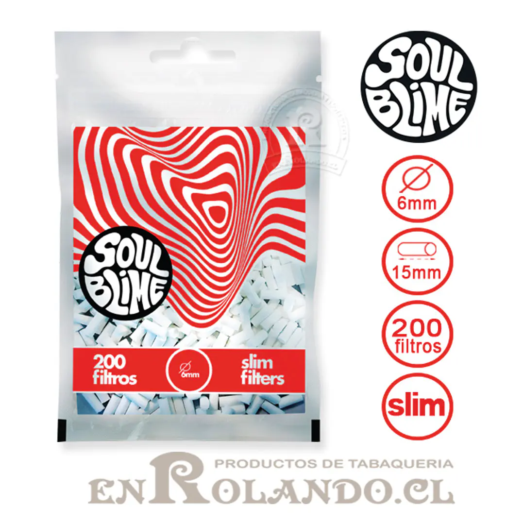 Filtros Soulblime Slim - Bolsa ($790 x Mayor) 1