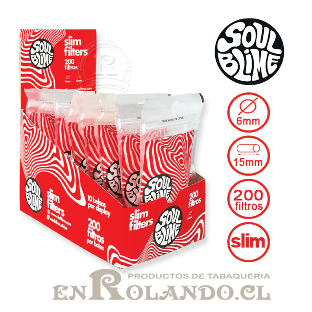 Filtros Soulblime Slim - Bolsa ($790 x Mayor) 2