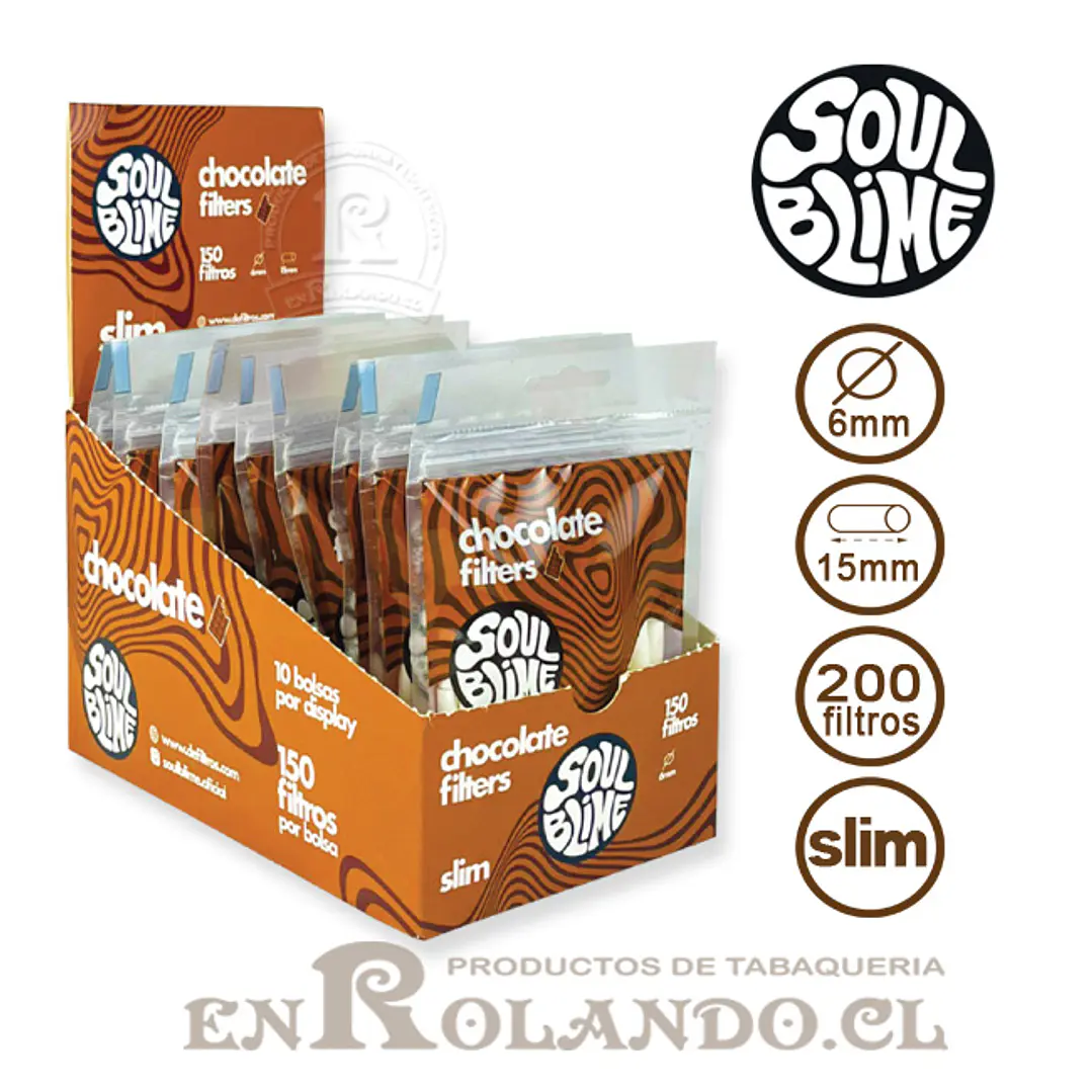 Filtros Soulblime Slim Chocolate - Bolsa ($790 x Mayor) 2