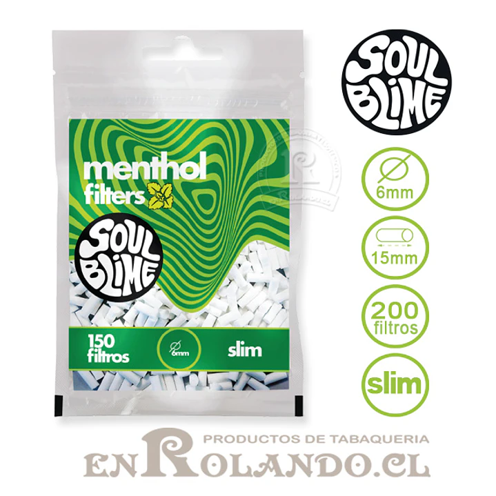 Filtros Soulblime Slim Menthol - Bolsa ($790 x Mayor) 1