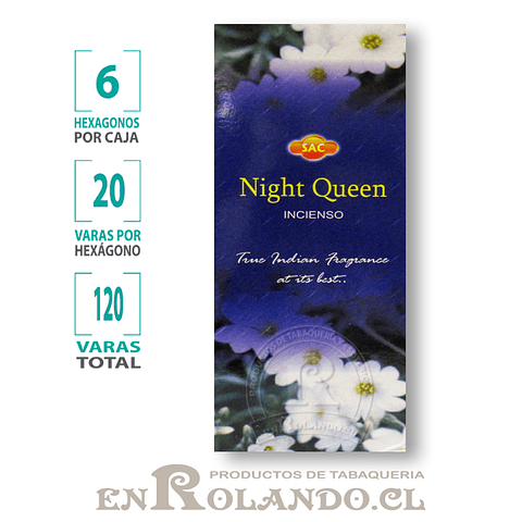 Incienso SAC "Night Queen" ($1.690 x MAYOR)- 120 varas 