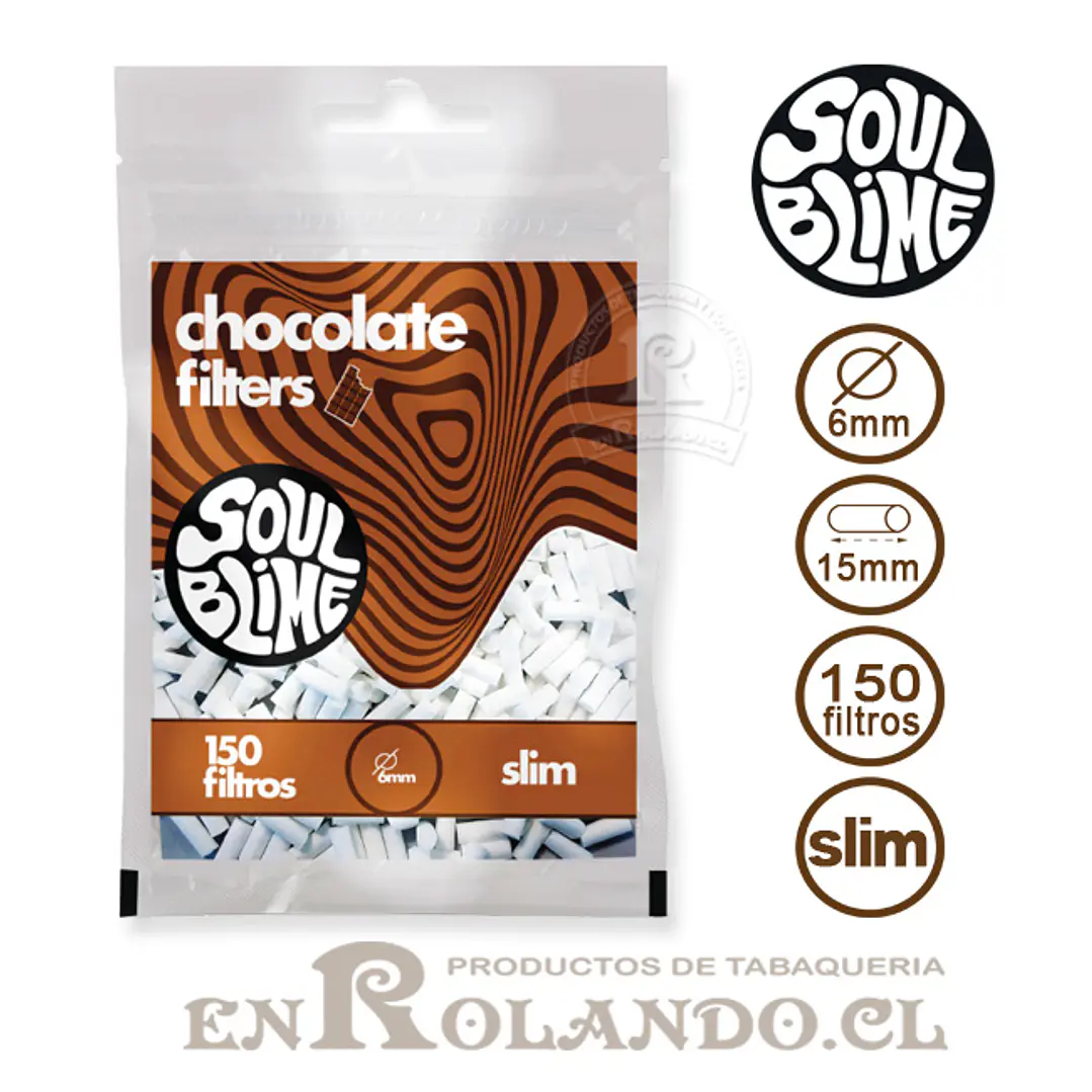 Filtros Soulblime Slim Chocolate - Bolsa ($790 x Mayor) 1