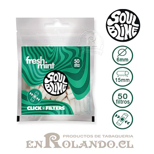 Filtros Soulblime Fresh Mint Click - Bolsa ($1.490 x Mayor)