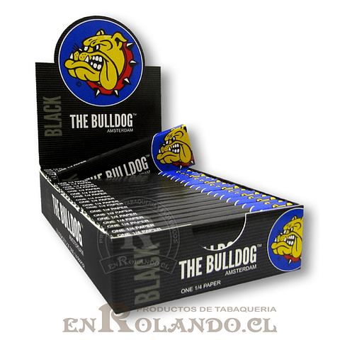 Papelillos The Bulldog Black 1 1/4 - Display