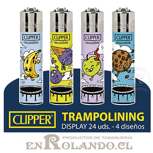 Encendedor Clipper Colección Trampolining - 24 Uds. Display