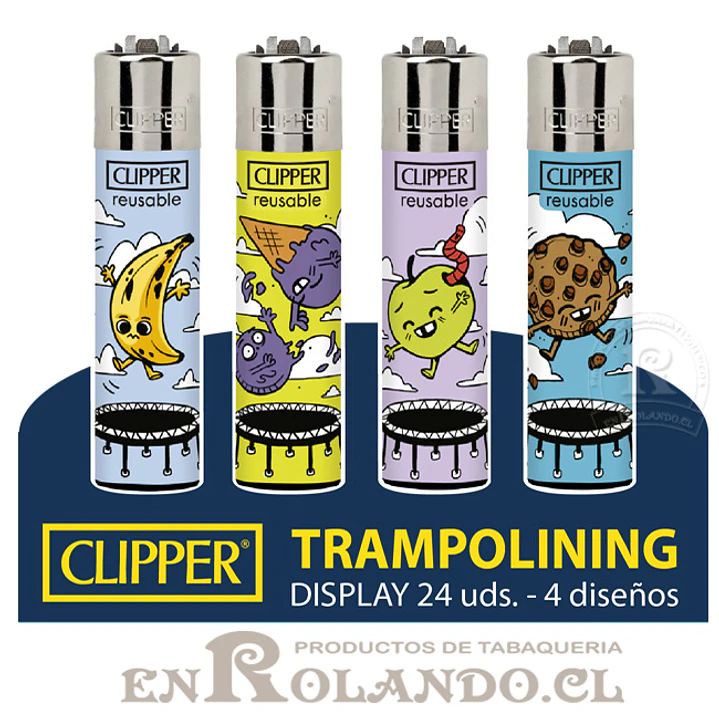 Encendedor Clipper Colección Trampolining - 24 Uds. Display 1