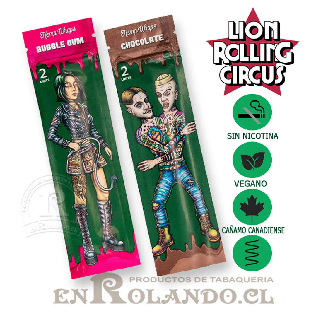 Lion Rolling Circus Hemp Wraps Mix Sabores - 25 Uds. ($920 x Mayor) 4