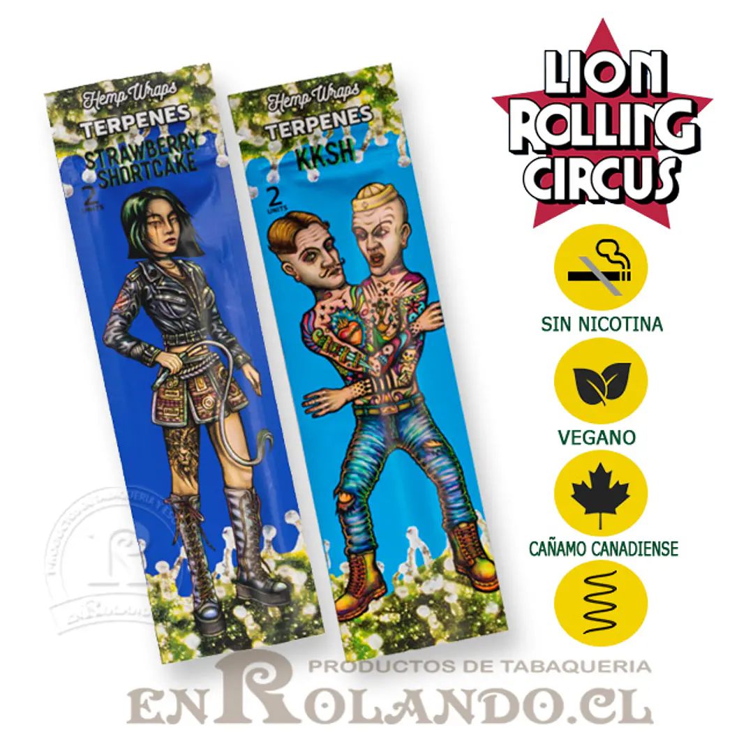 Lion Rolling Circus Terpenes Wraps Mix Sabores - 25 Uds. ($1.000 x Mayor) 3