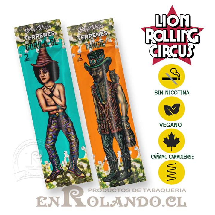 Lion Rolling Circus Terpenes Wraps Mix Sabores - 25 Uds. ($1.000 x Mayor) 4