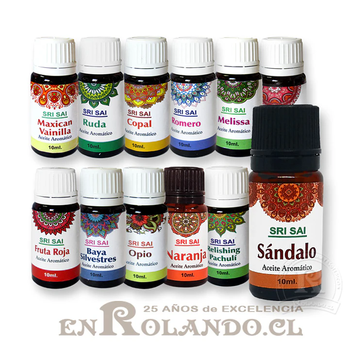 Pack de 12 Esencias SRI SAI Premium Aromas Surtidos 1