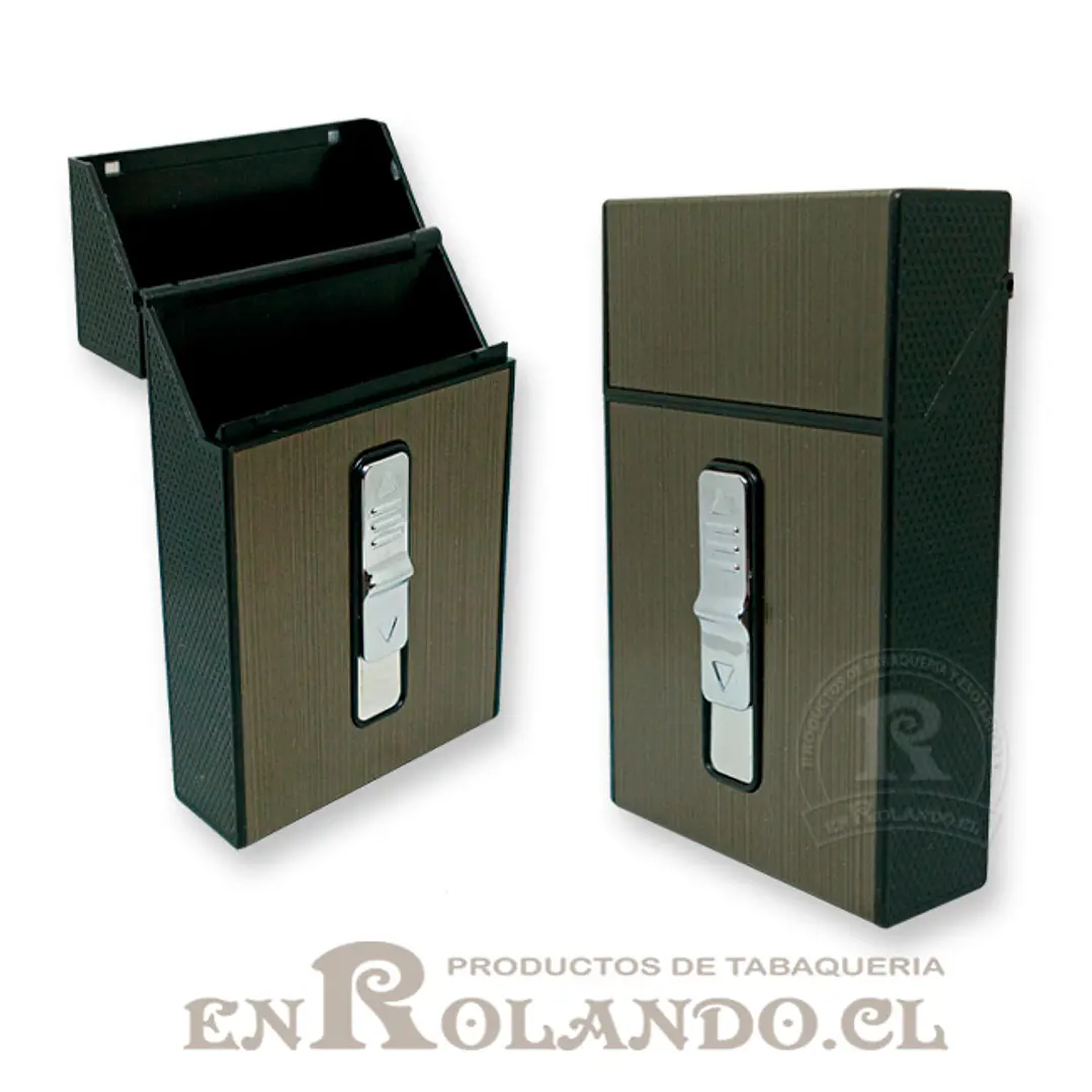 Cigarrera Vertical Acrílica Metálizada con Encendedor ($3.490 x Mayor) #HB-229 1