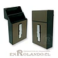 Cigarrera Vertical Acrílica Metálizada con Encendedor ($3.490 x Mayor) #HB-229 - Miniatura 1