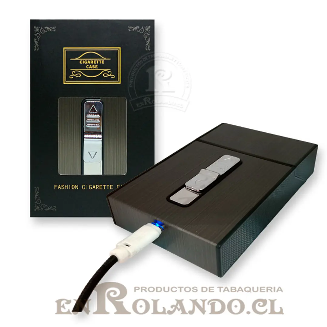 Cigarrera Vertical Acrílica Metálizada con Encendedor ($3.490 x Mayor) #HB-229 2