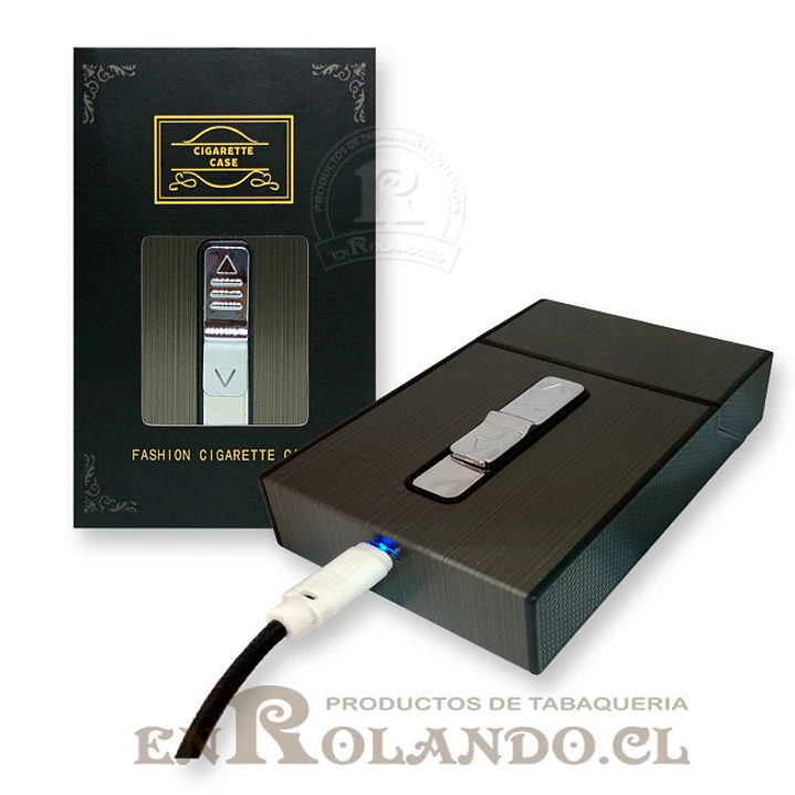 Cigarrera Vertical Acrílica Metálizada con Encendedor ($3.490 x Mayor) #HB-229 2