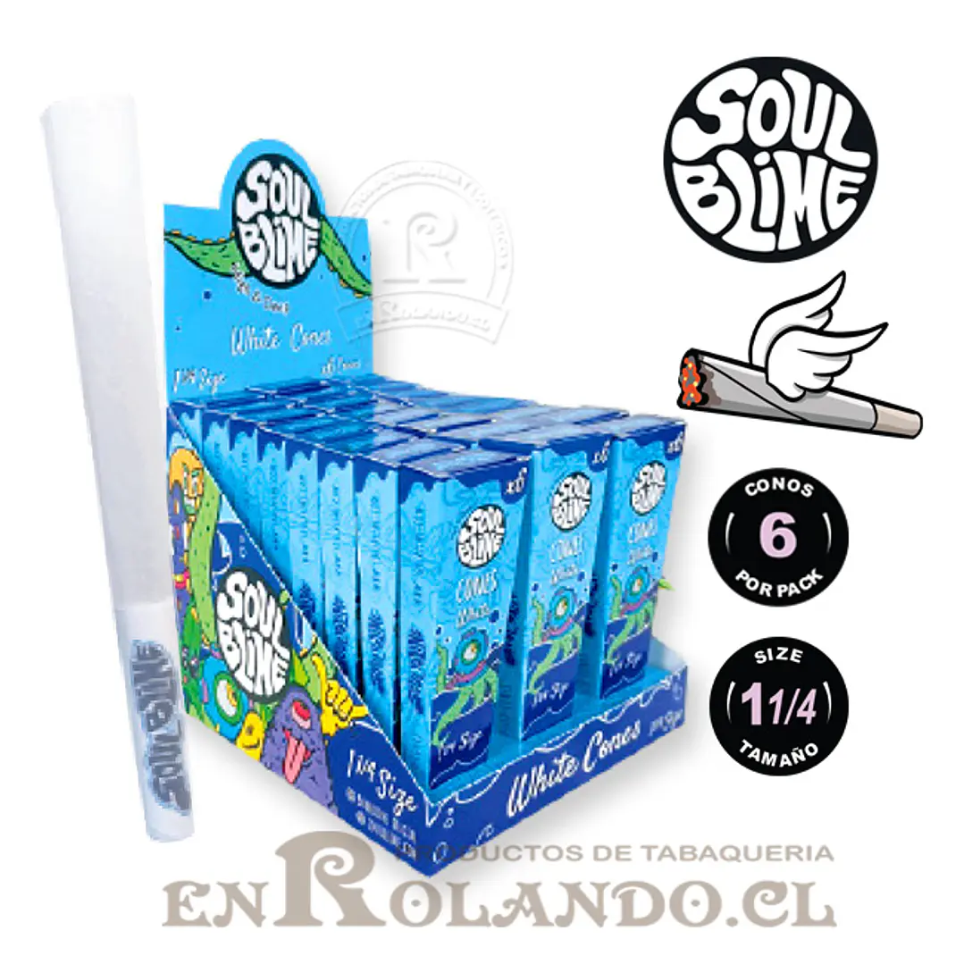 Set 6 Conos Preenrrolados Soulblime White ($990 x Mayor)  1