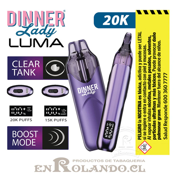 Vape Dinner Lady Luma 20K - Banana ICE ($9.990 x Mayor) 20.000 Puffs 2