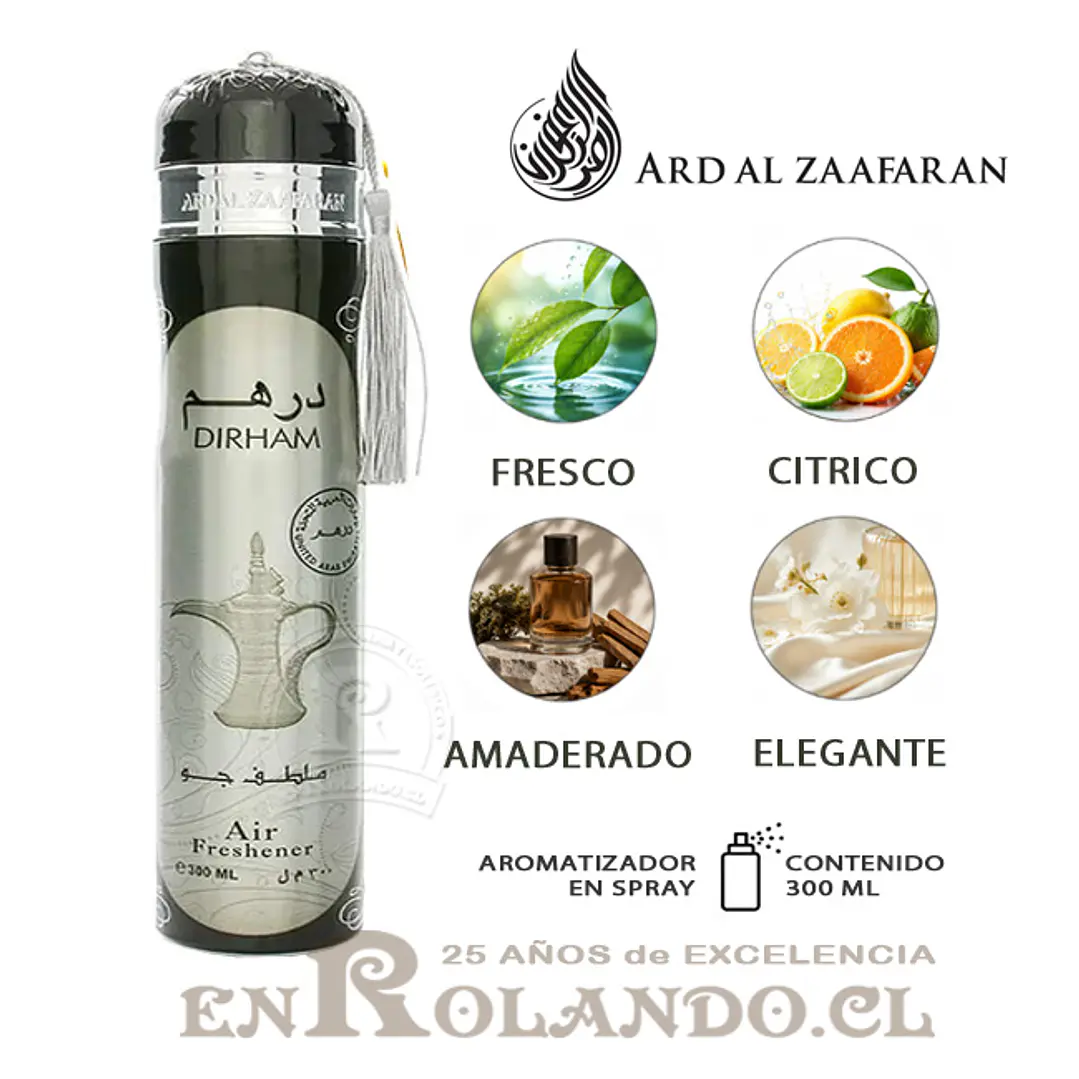Ard Al Zaafaran Aromatizador Dirham 300 ml ($3.990 x Mayor)  1