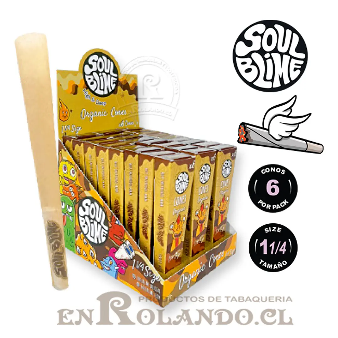 Set 6 Conos Preenrrolados Soulblime Orgánico ($990 x Mayor)  1