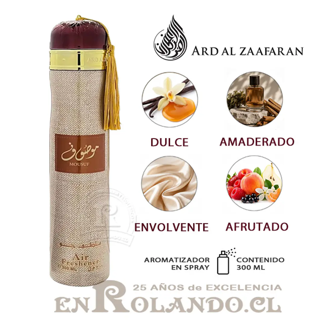 Ard Al Zaafaran Aromatizador Mousuf 300 ml ($3.990 x Mayor)  1