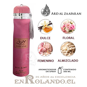 Ard Al Zaafaran Aromatizador Mousuf Wardi 300 ml ($3.990 x Mayor) 