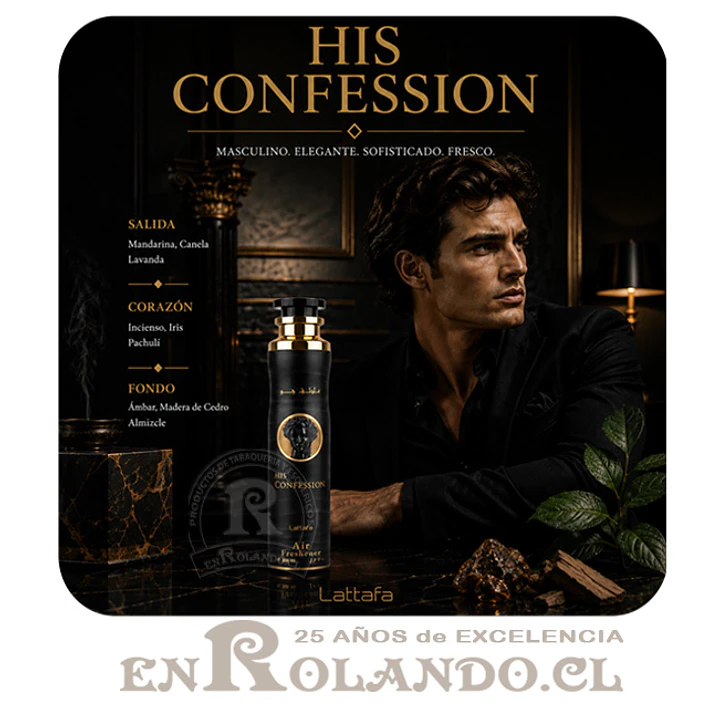 Lattafa Aromatizador His Confession 300 ml ($3.990 x Mayor) 2