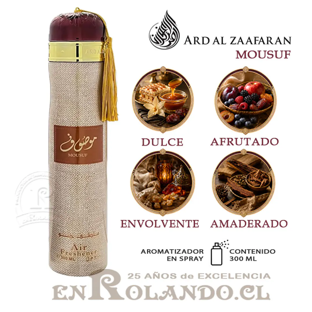 Ard Al Zaafaran Aromatizador Mousuf 300 ml ($3.990 x Mayor)  1