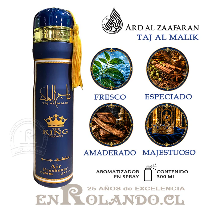 Ard Al Zaafaran Aromatizador Taj Al Malik 300 ml ($3.990 x Mayor)  1