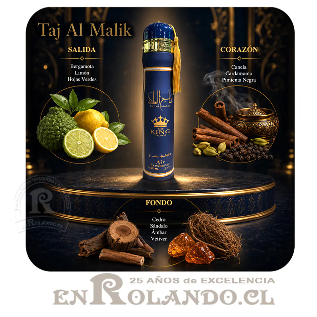 Ard Al Zaafaran Aromatizador Taj Al Malik 300 ml ($3.990 x Mayor)  3