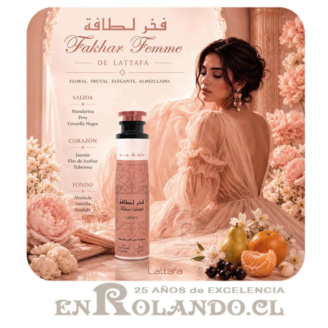 Lattafa Aromatizador Fakhar Femme 300 ml ($3.990 x Mayor)  2