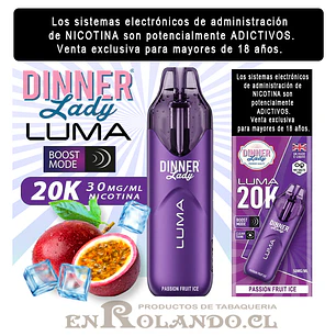 Vape Dinner Lady Luma 20K - Passion Fruit ICE ($9.990 x Mayor) 20.000 Puffs