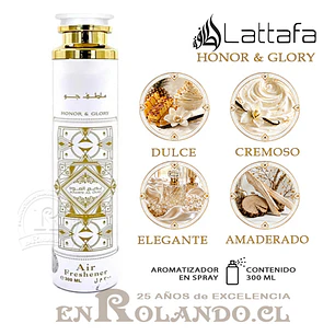 Lattafa Aromatizador Badee Al Oud Honor & Glory White 300 ml ($3.990 x Mayor) 