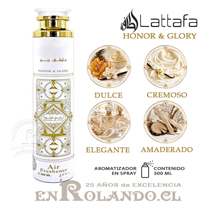 Lattafa Aromatizador Badee Al Oud Honor & Glory White 300 ml ($3.990 x Mayor)  1
