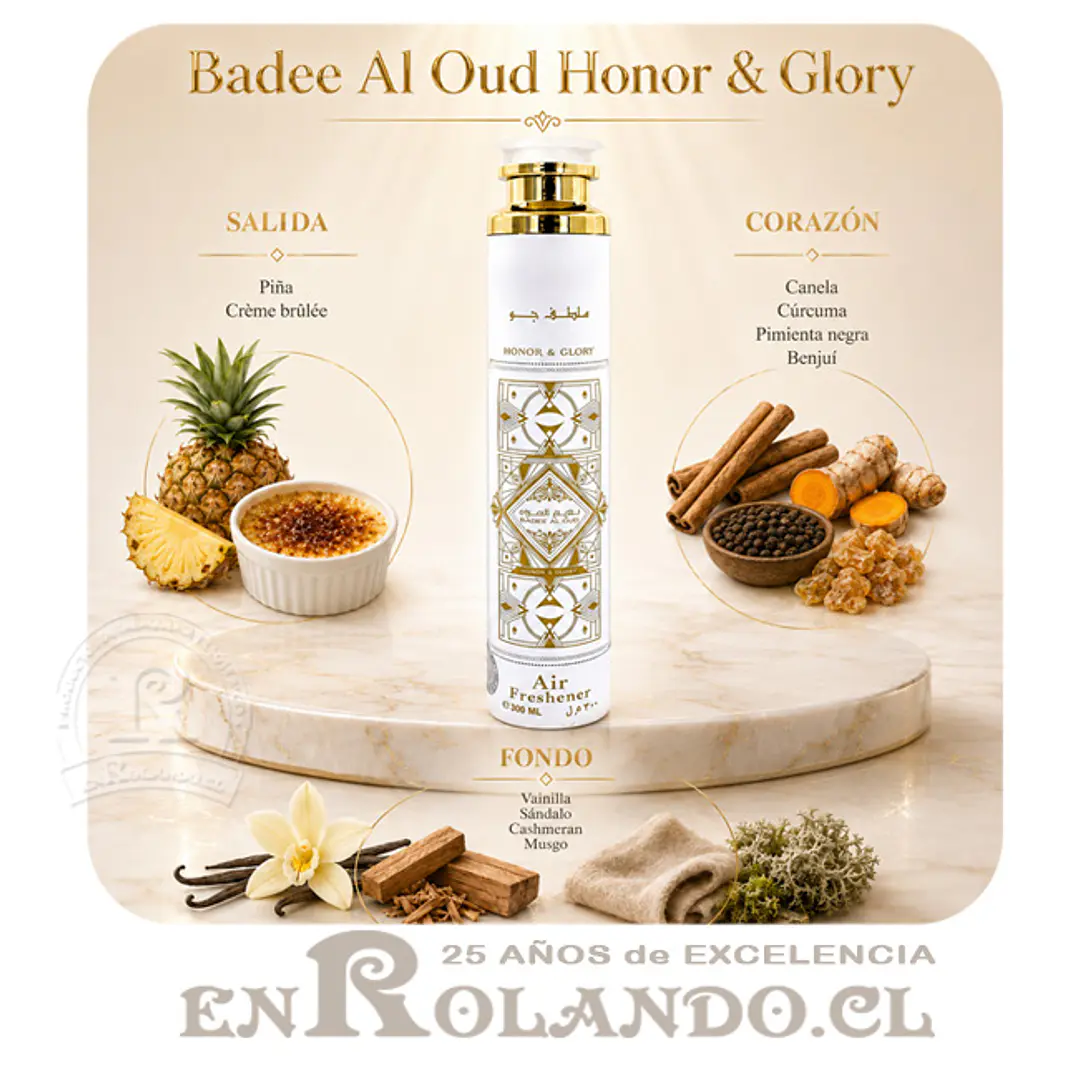 Lattafa Aromatizador Badee Al Oud Honor & Glory White 300 ml ($3.990 x Mayor)  2