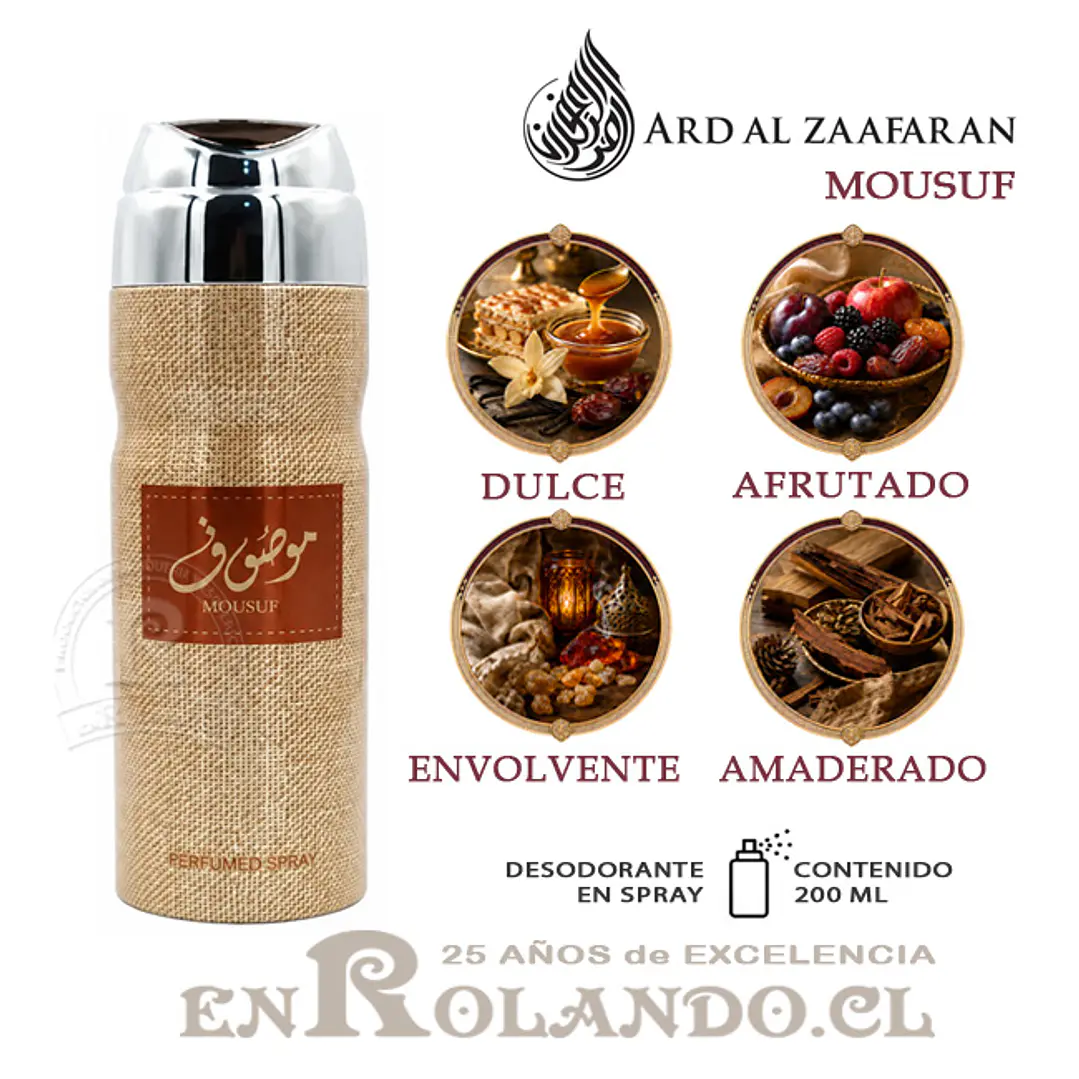 Lattafa Mousuf Desodorante 200 ml ($3.490 x Mayor)  1
