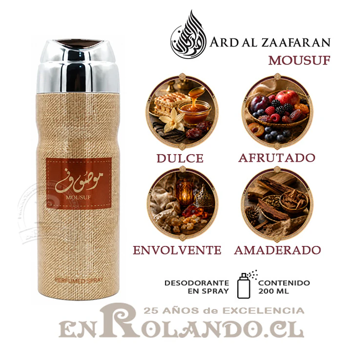 Lattafa Mousuf Desodorante 200 ml ($3.490 x Mayor)  1